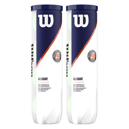 Wilson Roland Garros All Court 2x 4 Ball Tube 3 Wilson Roland Garros All Court 2x 4 Ball Tube